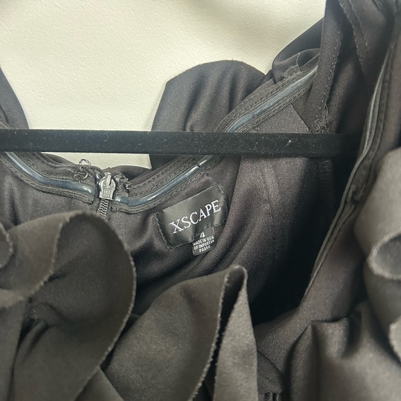 Xscape Black Off The Shoulder Ruffle Dress - Picture 4 of 5